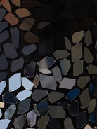 Mina | Black Gradient Cut Glass Mirror One-Shoulder Short Dress