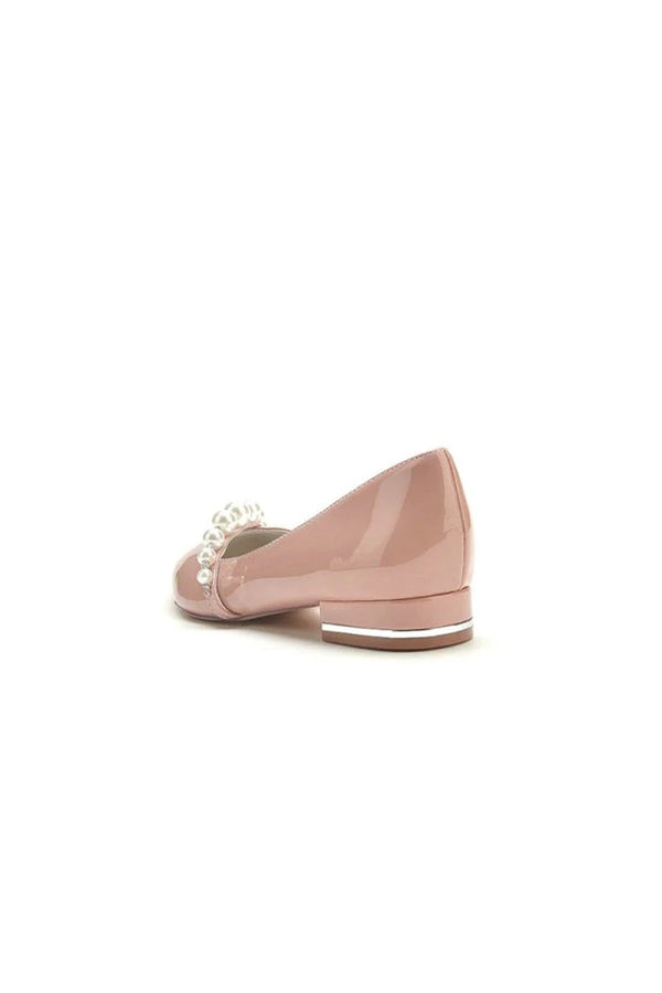 Black High Heels with Pearl and Rhinestone Embellishments - KissProm