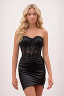 Black Sheath Sweetheart Tight Mini Homecoming Dresses | KISSPROM