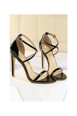 Black Stiletto Sandals - KissProm