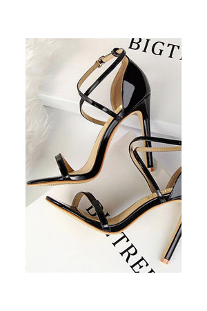 Black Stiletto Sandals - KissProm