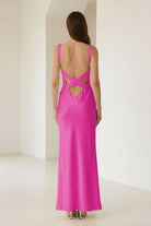 Bliss | Yellow Mermaid Satin V Neck Long Party Dress - KissProm