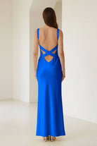 Bliss | Yellow Mermaid Satin V Neck Long Party Dress - KissProm