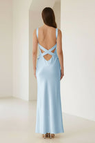 Bliss | Yellow Mermaid Satin V Neck Long Party Dress - KissProm