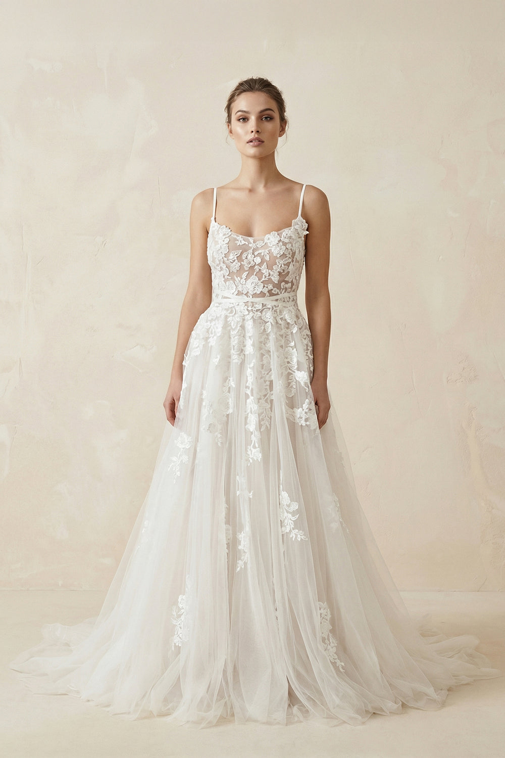 Boho Lace Wedding Dresses A Line Princess – Wedding Dresses by KissProm | Available at KissProm