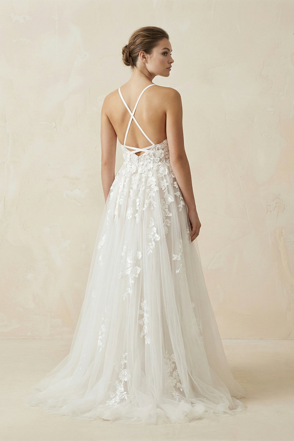 Boho Lace Wedding Dresses A Line Princess – Wedding Dresses by KissProm | Available at KissProm
