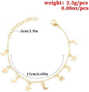 Boho Star Moon Gold Crescent Bracelets - KissProm