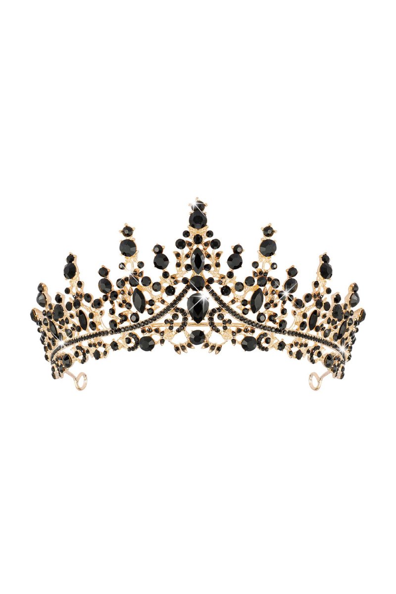 Bronze Black Crystal Tiara - KissProm
