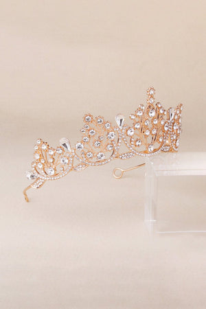 Bronze Princess Rhinestone Crowns for Women - KissProm