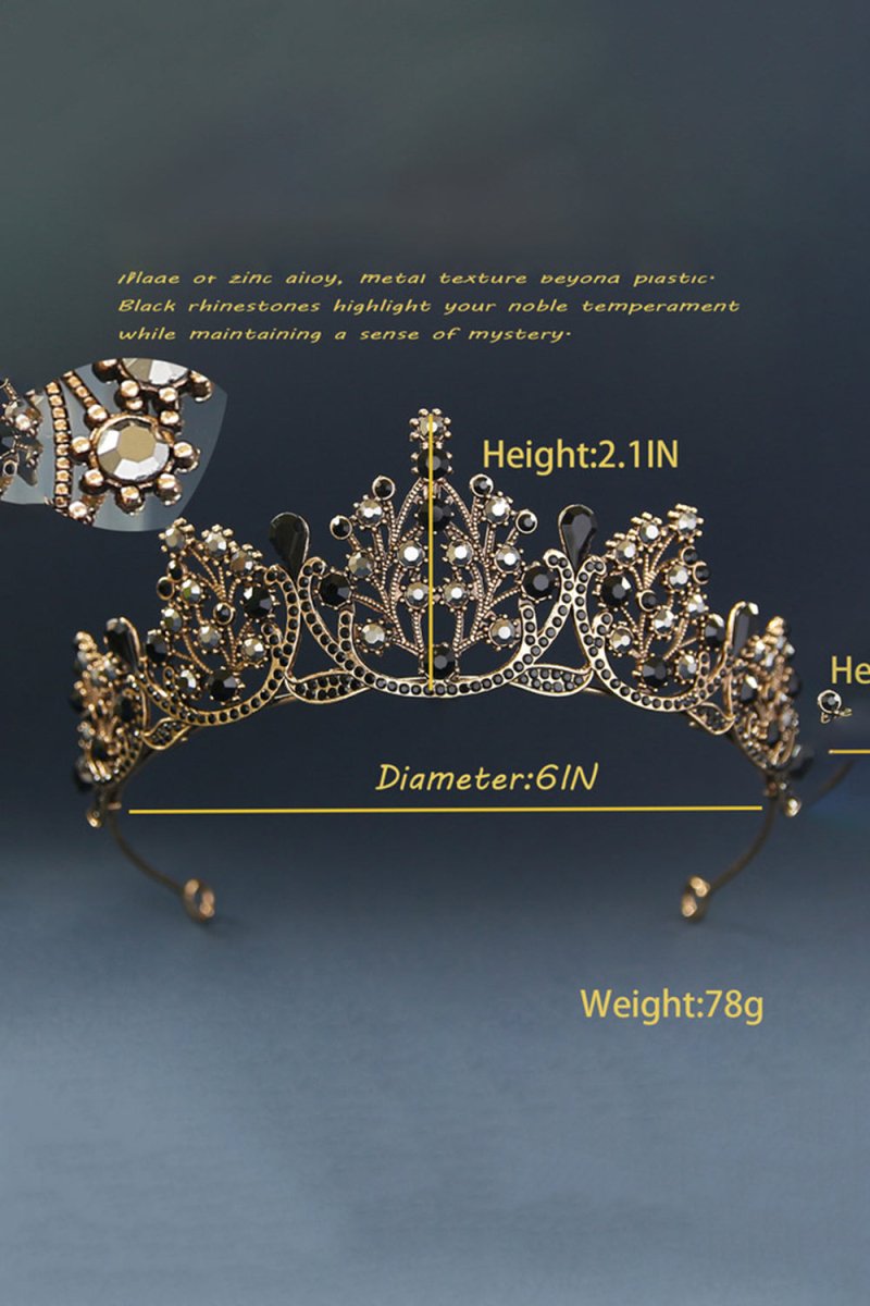 Bronze Princess Rhinestone Crowns for Women - KissProm