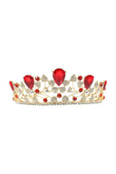 Bronze Red Crystal Leaf Tiara - KissProm