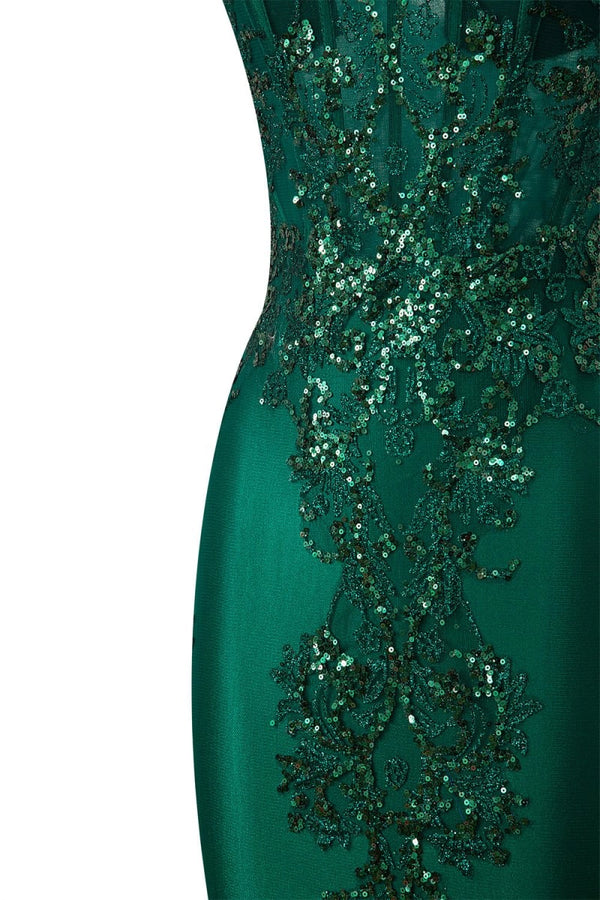 Sheath Short V Neck Satin Homecoming Dress with Appliques - KissProm