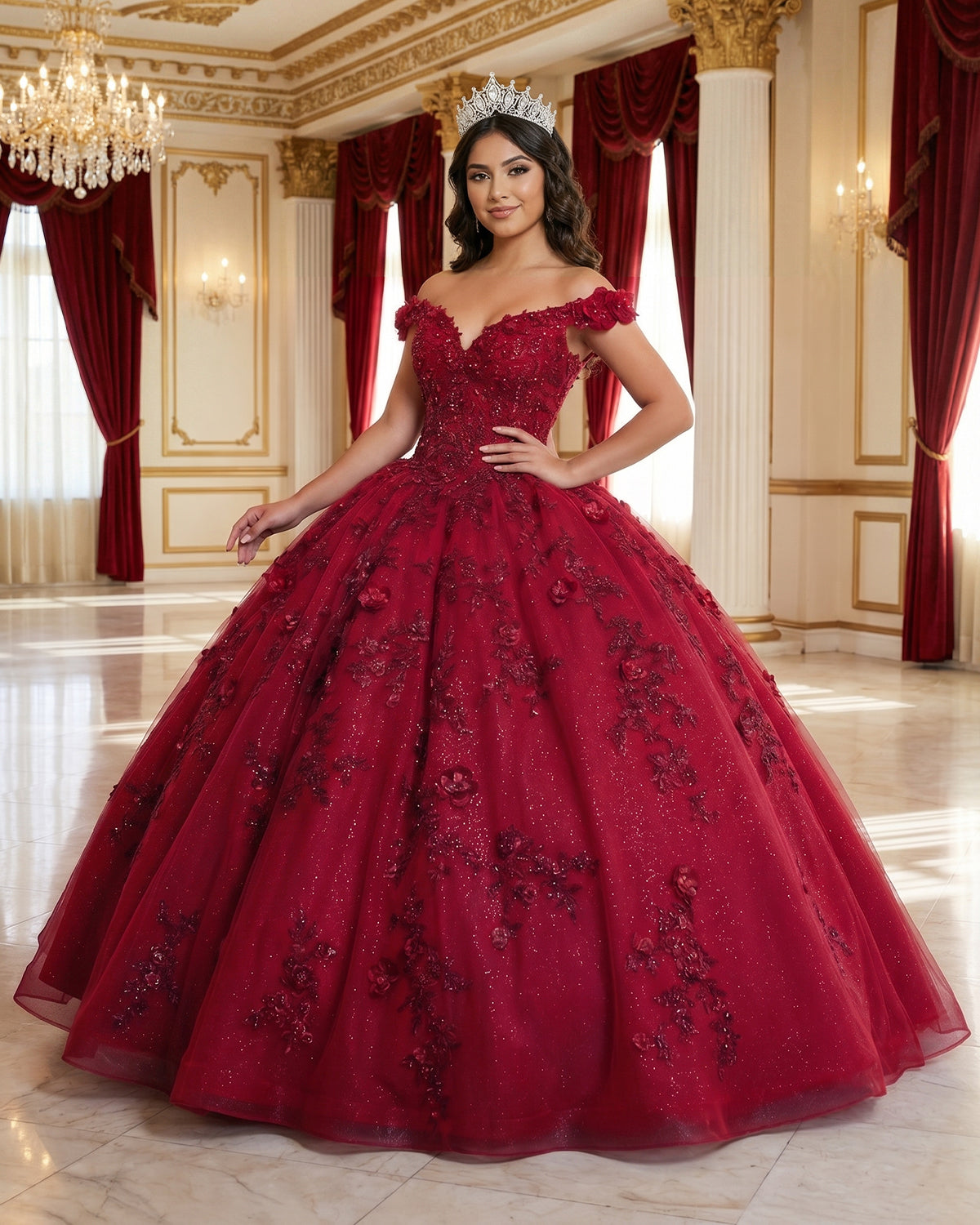 Royal Blue Off the Shoulder Puffy Quinceanera Dresses