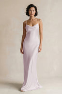 Cami Strap Sheath Satin Bridesmaid Dress in Dusk - KissProm Bridesmaid Dresses