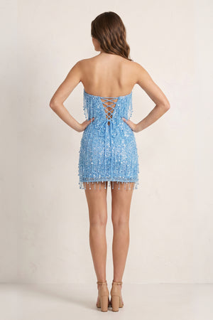 Black - Sequins Sweetheart Tight Short Homecoming Dresses With Fringes