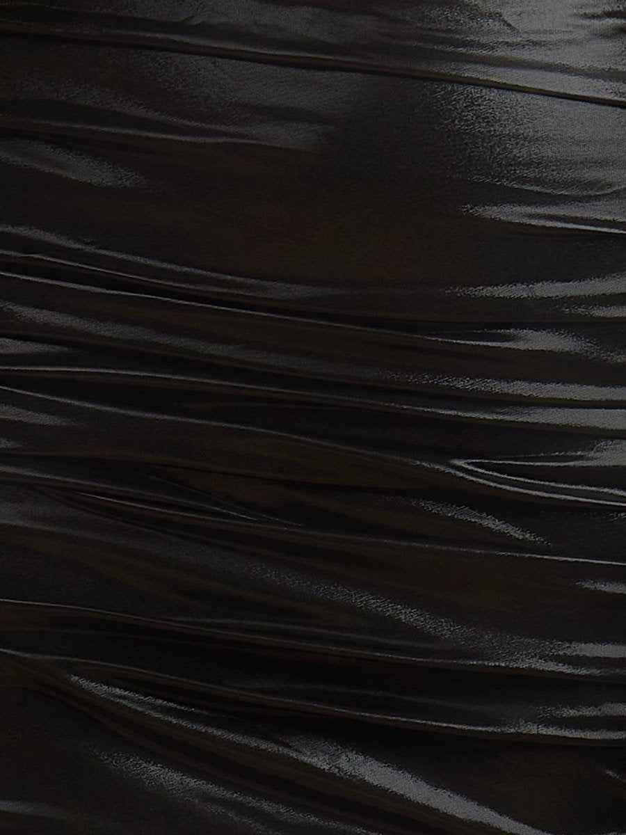 Cassiane | Black - Strapless Bodycon Metallic Short Homecoming Dress With Beading