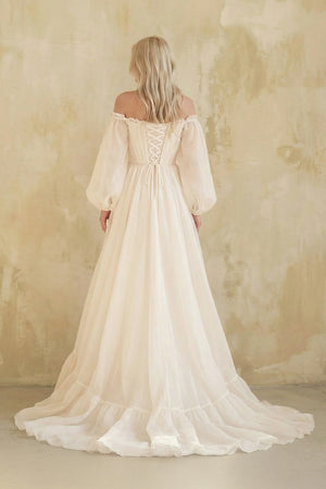 Pink Bohemian Unique  Sweetheart Long-Sleeve Wedding Dresses – Wedding Dresses by KissProm | Available at KissProm