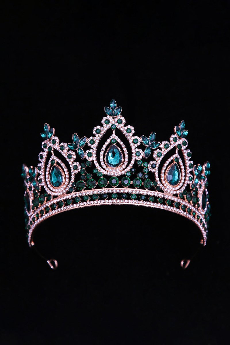 Chic Green Crystal Tiara - KissProm