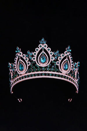 Chic Green Crystal Tiara - KissProm