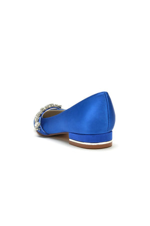 Chic Rhinestone Pointed Toe Kitten Heels - KissProm