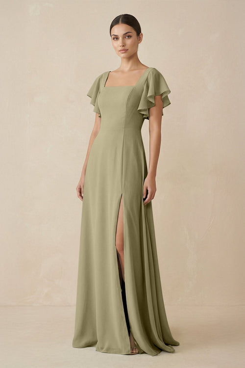 thyme bridesmaid dress Organic Cotton Tie-Front Midi Dress