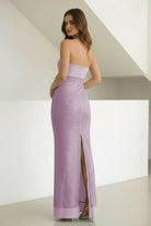 Clarin | Sage - Sheath Strapless Sequined Long Prom Dresses - KissProm