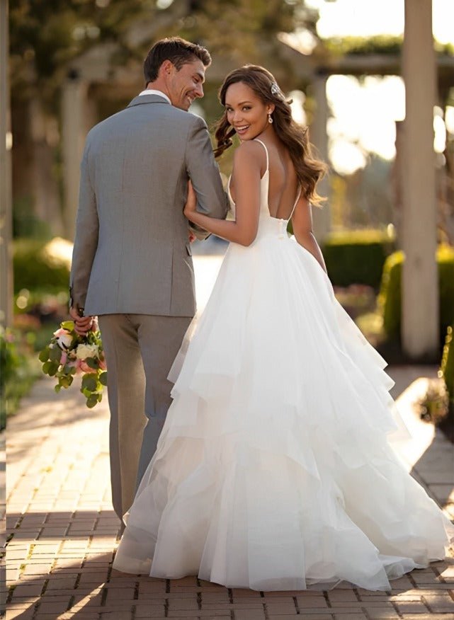 Fani | Classic Ball Gown Wedding Dress With Tulle Cascading Ruffles