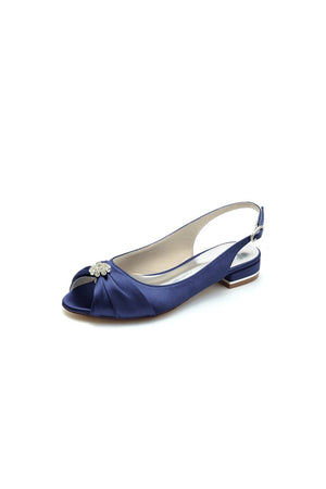 Open Toe Flats with Bow Cocktail - KissProm