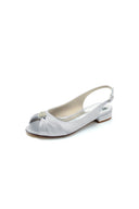 Open Toe Flats with Bow Cocktail - KissProm
