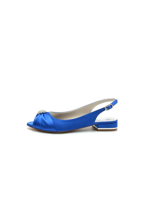 Open Toe Flats with Bow Cocktail - KissProm