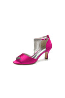Cocktail Open Toe Tassel Strap Chunky Heels - KissProm