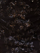 Cosmic | Black Lace Applique High Slit Criss Cross Back Mermaid Prom Dress