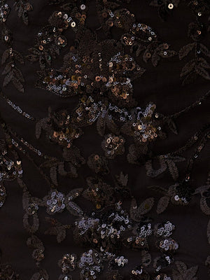 Cosmic | Black Lace Applique High Slit Criss Cross Back Mermaid Prom Dress