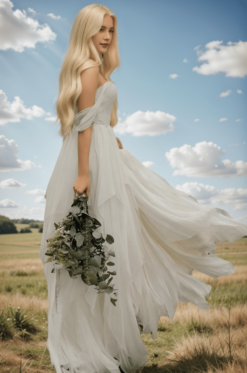 A-Line Sweetheart Off-the-shoulder Chiffon Floor Length Wedding Dress A-Line Sweetheart Off-the-shoulder Chiffon Floor Length Wedding Dress