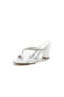 Cross Strap Open Toe High Heels With Rhinestone - KissProm