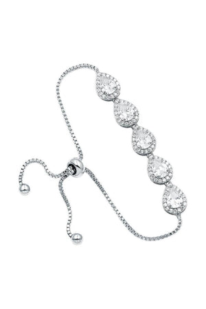 Crystal Silver Teardrop Bracelets - KissProm