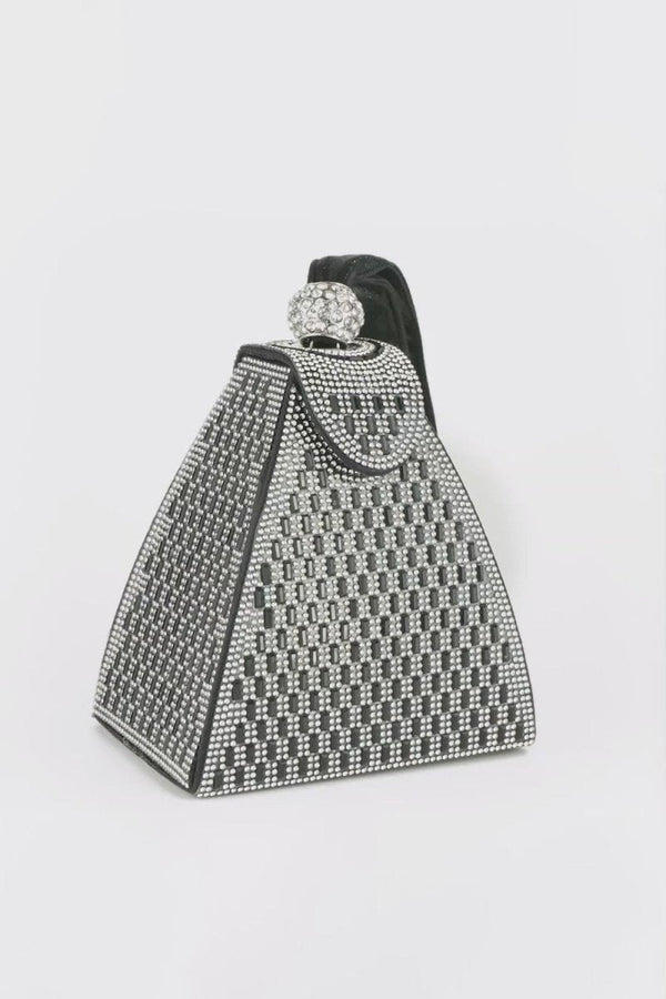Crystal Gold Pyramid Handbag - KissProm