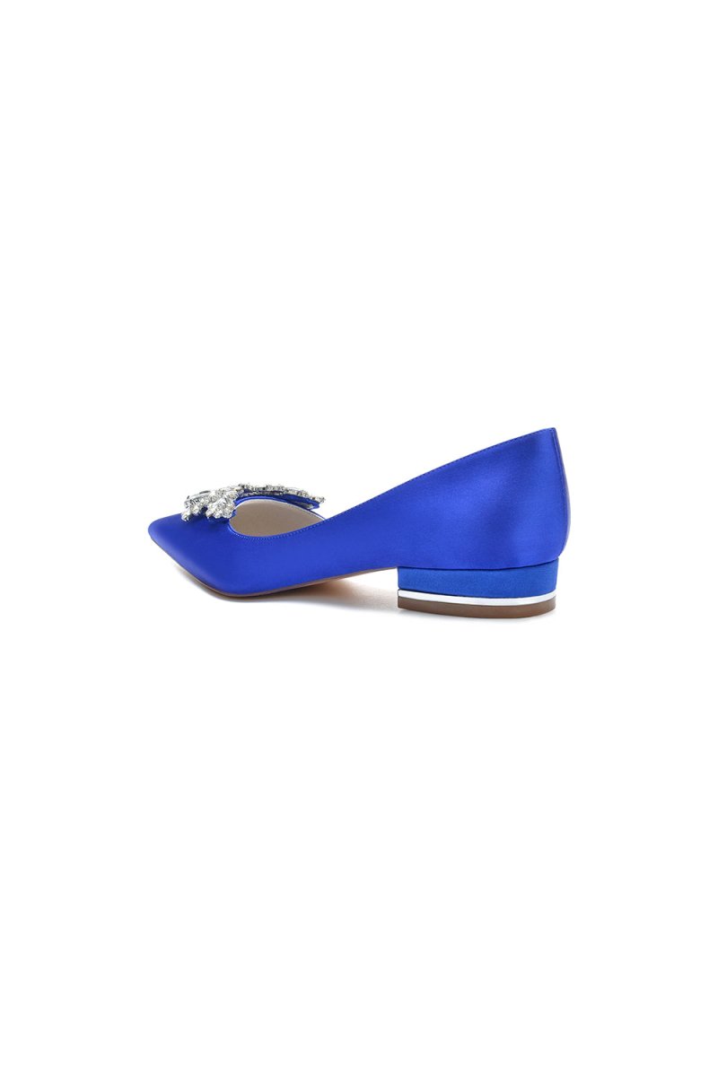 Crystal Pointed Toe Flats - KissProm