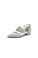 Crystal Ruffles Sequin Pointed Toe Flats - KissProm