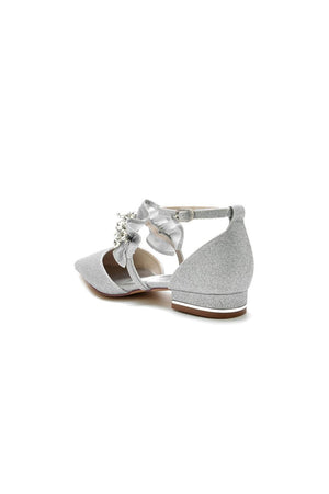 Crystal Ruffles Sequin Pointed Toe Flats - KissProm