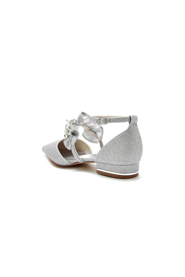 Crystal Ruffles Sequin Pointed Toe Flats - KissProm