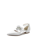 Crystal Ruffles Sequin Pointed Toe Flats - KissProm