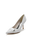 Crystal Sequin Pointed Toe High Heels - KissProm