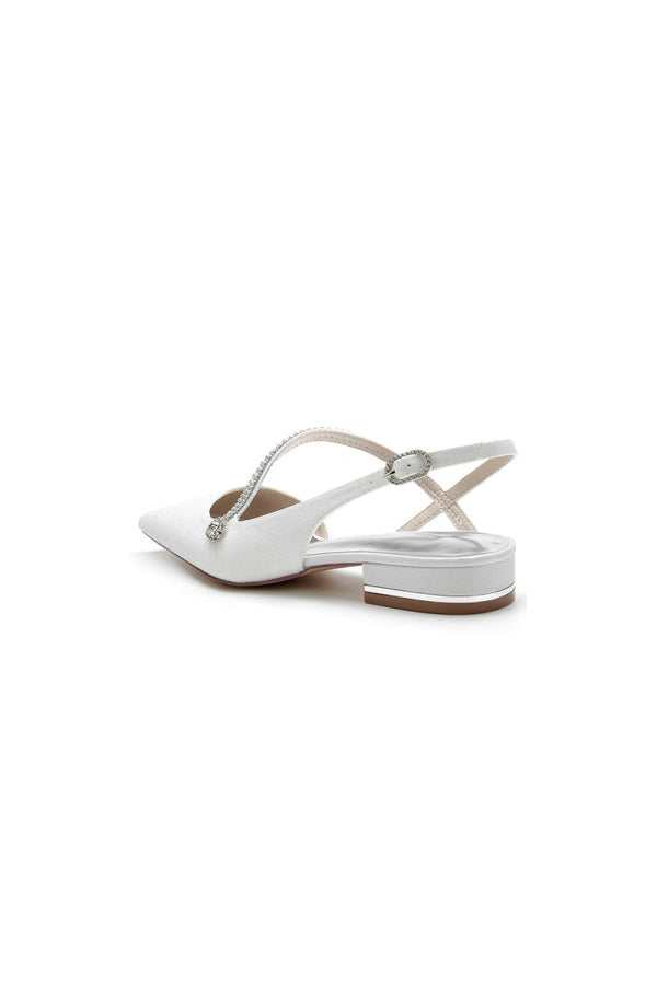 Crystal Slingback Sequin Pointed Toe Flats - KissProm