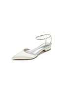 Crystal Strap Cocktail Pointed Toe Flats - KissProm