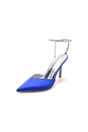 Crystal Strap Pointed Toe High Heels - KissProm