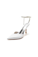 Crystal Strap Pointed Toe High Heels - KissProm