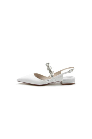 Crystal Strap Pointed Toe Low Heels – Shoes by KissProm | Available at KissProm