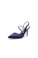 Crystal Strap Pointed Toe Stiletto Heel Shoes - KissProm