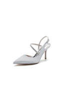 Crystal Strap Pointed Toe Stiletto Heel Shoes - KissProm